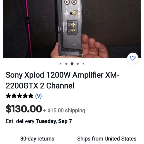 Sony Xplod 1200w 2/1 channel Amp XM-2200GTX W/Dual Bluetooth XDM17BT head consol - Picture 3 of 9